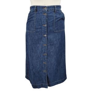 Lauren Ralph Lauren Vintage Denim Jean Maxi Skirt Women's Plus Size 14